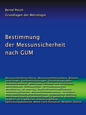 cover image of Bestimmung der Messunsicherheit nach GUM